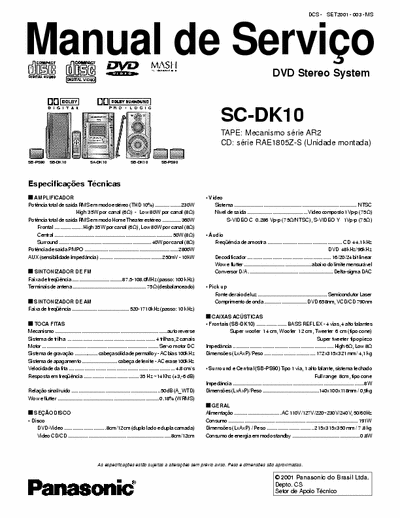 PANASONIC SC-DK10 S.MANUAL